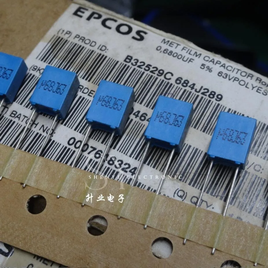 10PCS EPCOS 0.68uf/63v 680nf u68 684 Brand New 5mm Film Capacitor B32529C684J289