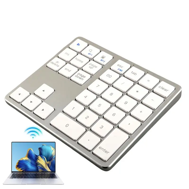 Tastiera meccanica piccola tastiera Wireless a 35 tasti con numero ridotto utilizzare tastiera con numero Wireless silenzioso digitazione efficiente PC personale