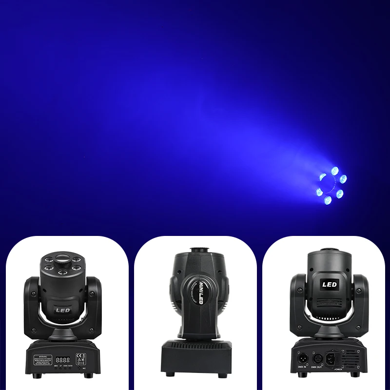 Imagem -05 - Led Moving Head Light com Controle Dmx512 Spot Wash Spotlight Gobos Cores dj Disco Festa Casamento Iluminação de Palco