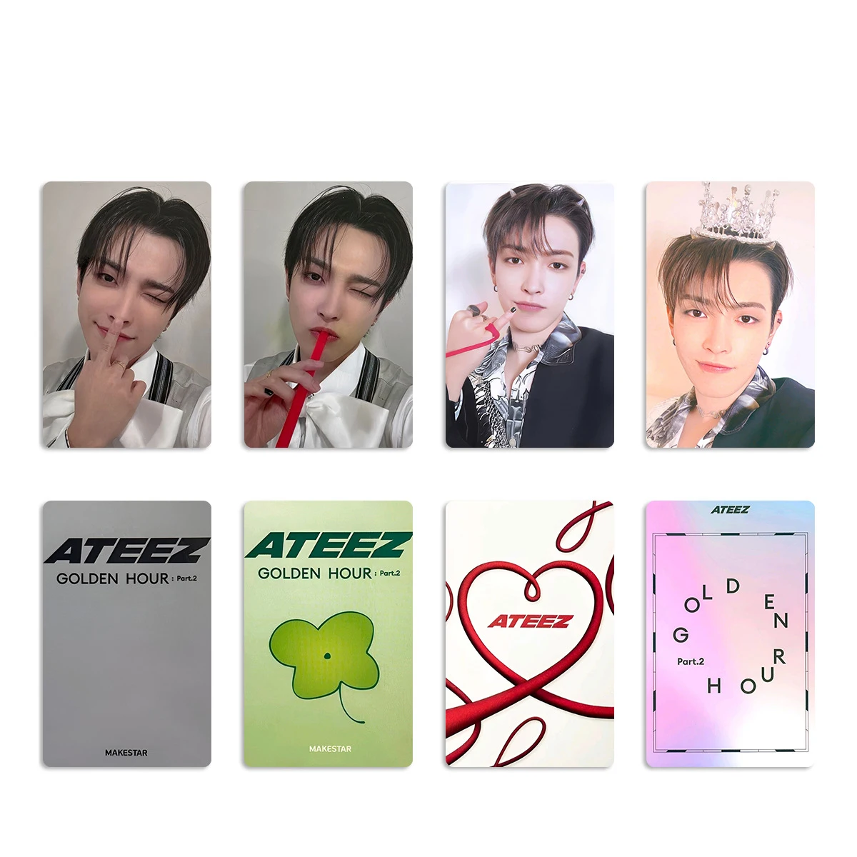 Wholesale ATEEZ Charm Character Cosplay Double Sides Glossy Cards Yeosang Yunho Mingi San Selfie Photocards Fans Collectibles