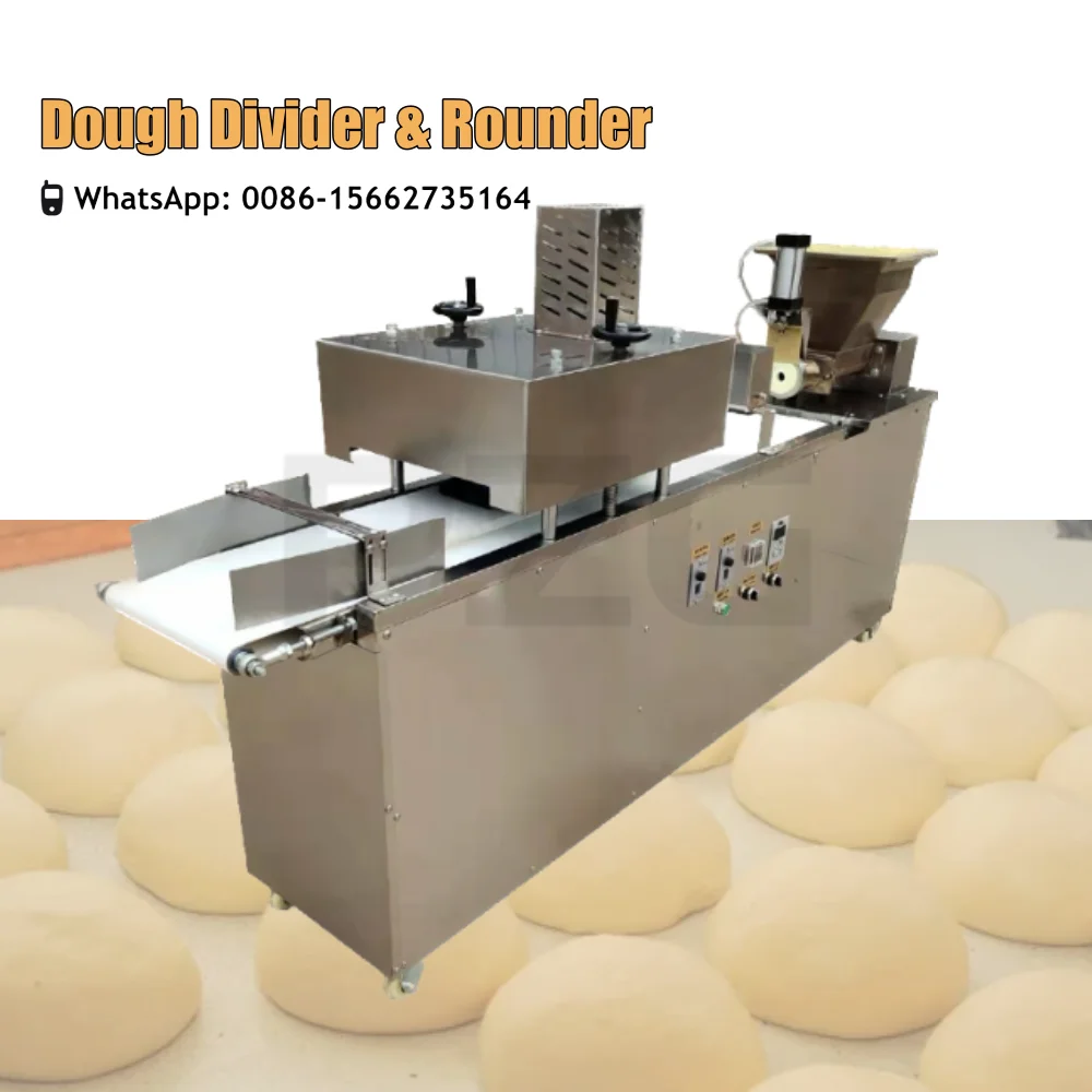 

Electric Model Burger Bread Dough Cutter Rounding Moulder Automatic Dough Divider Rounder Machine For Commercial Bakery