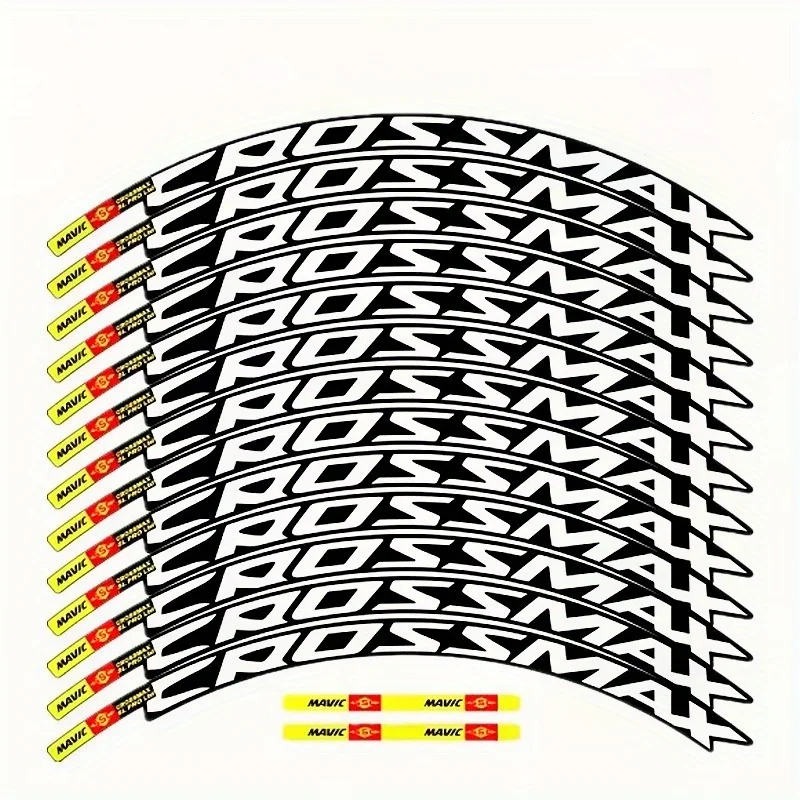 15Pcs Mavic Crossmax SL PRO Wheel Decals 17mm Width MTB Bike Rim Stickers for Two Wheels Cycling Decor Valentine Easter Present