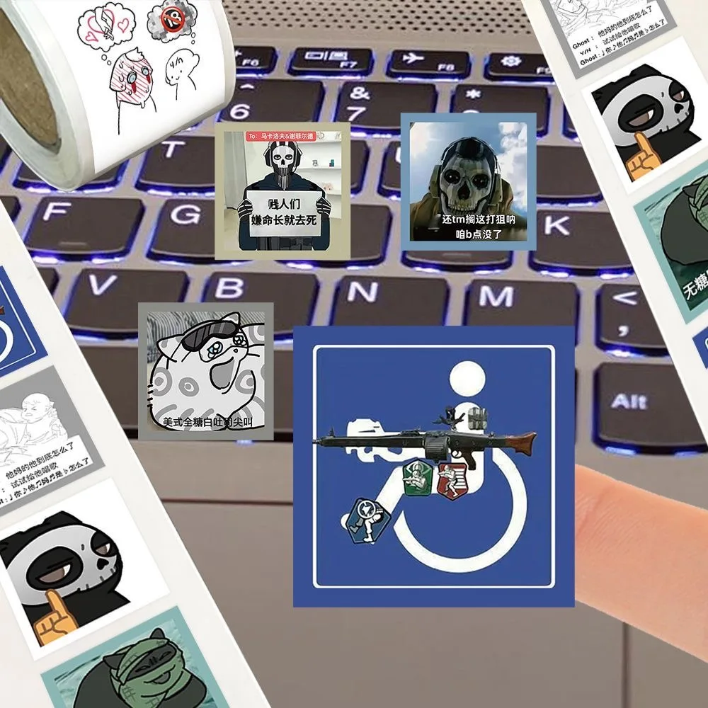 500 наклеек Call of Duty Pedigree, наклейки с прокруткой, забавные креативные украшения, наклейки на чехол для мобильного телефона, водонепроницаемые