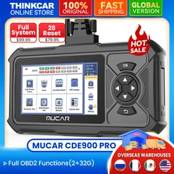 Mucar-Scanner automobile CDE900 Pro OBD2, outils de diagnostic de voiture, lecteur de code de défaut, prise en charge du système complet, 28 Cristal