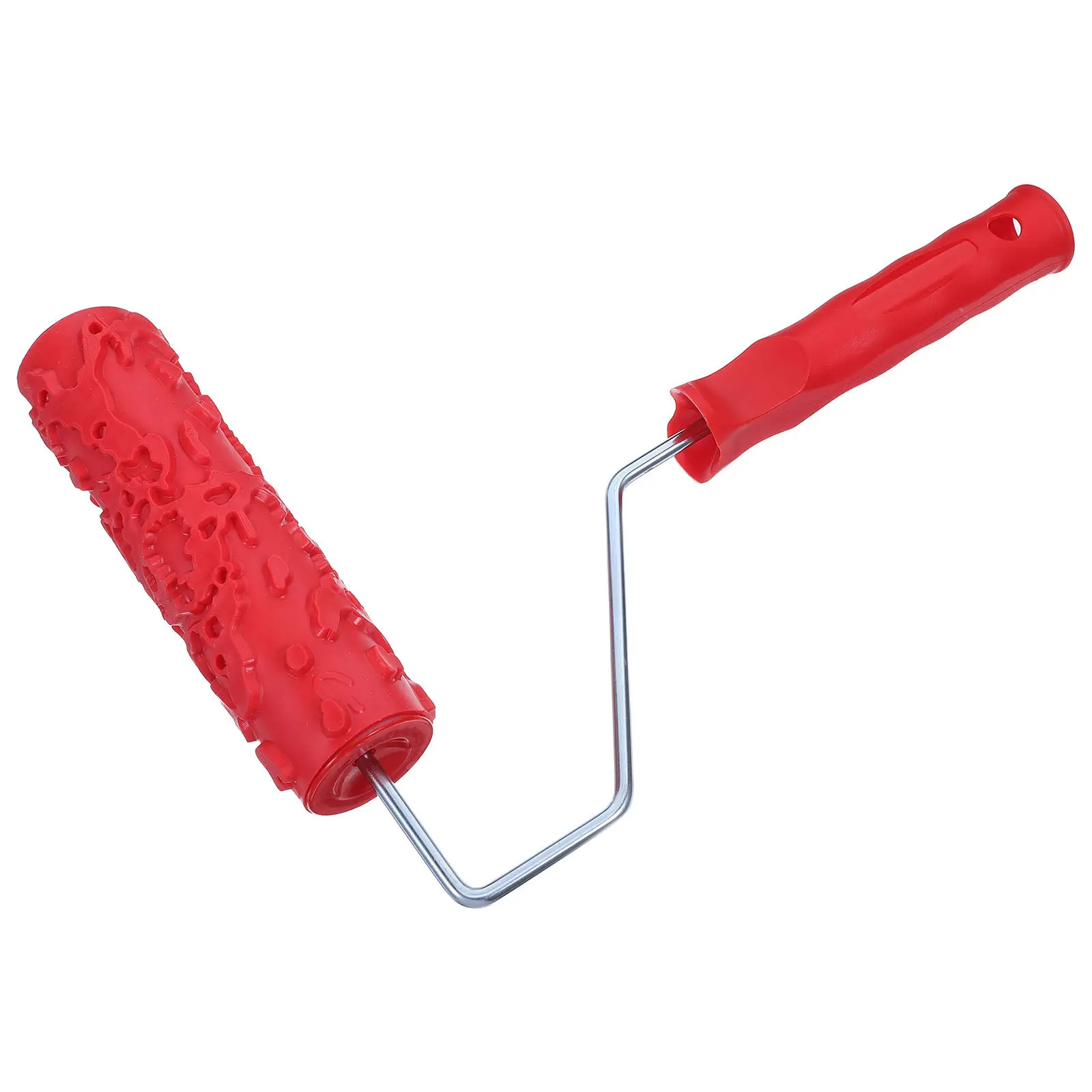 Art Pattern Paint Roller Decorative Texture Rollers Embossing Handmade Red Craft