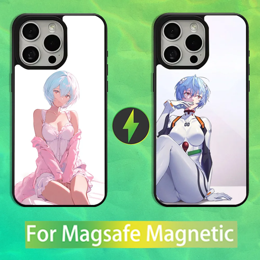 

R-Rei A-Ayanami Animation Phone Case For iPhone 16,15,14,13,12,11,Pro,Max,Plus,Mini,Magsafe,Magnetic Wireless Charging Case
