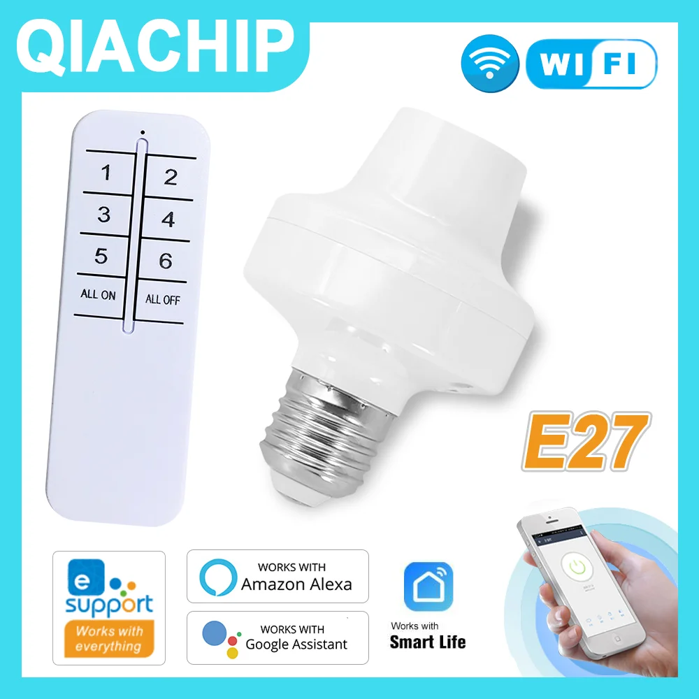 Ewelink Smart Lamp Holder Bluetooth AC 110V 220V Wifi APP Remote Control Smart Home Light Bulbs Voice Control Alexa Google Home