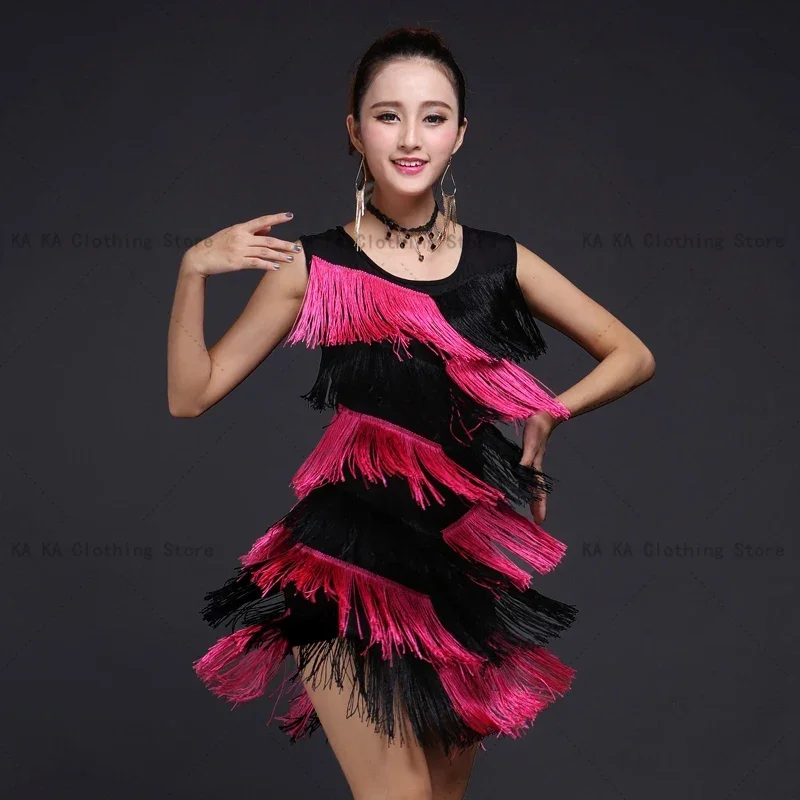 Tassel Salsa Samba Tango Rumba Latin Dance Costume Women Competition Performance Costume Ballroom Latin Dance Dresses Women