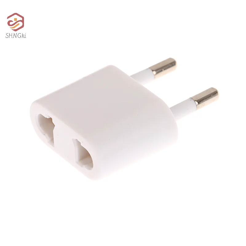 US To EU Plug 2 Socket Input Pin USA To Europe Travel Wall AC Electrical Power Charger Outlet Adapter Converter Universal