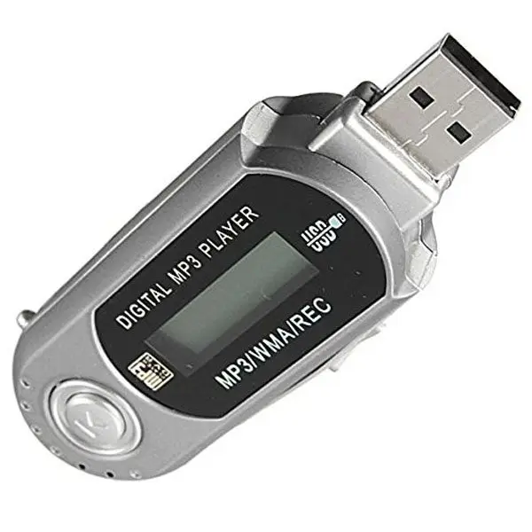 1 Portable Mp3 Player 4GB .3-Inch LCD Screen Mp3 Player USB Flash Drive Fm Radio Mic 3.5mm Jack Blue USB Flash Drive