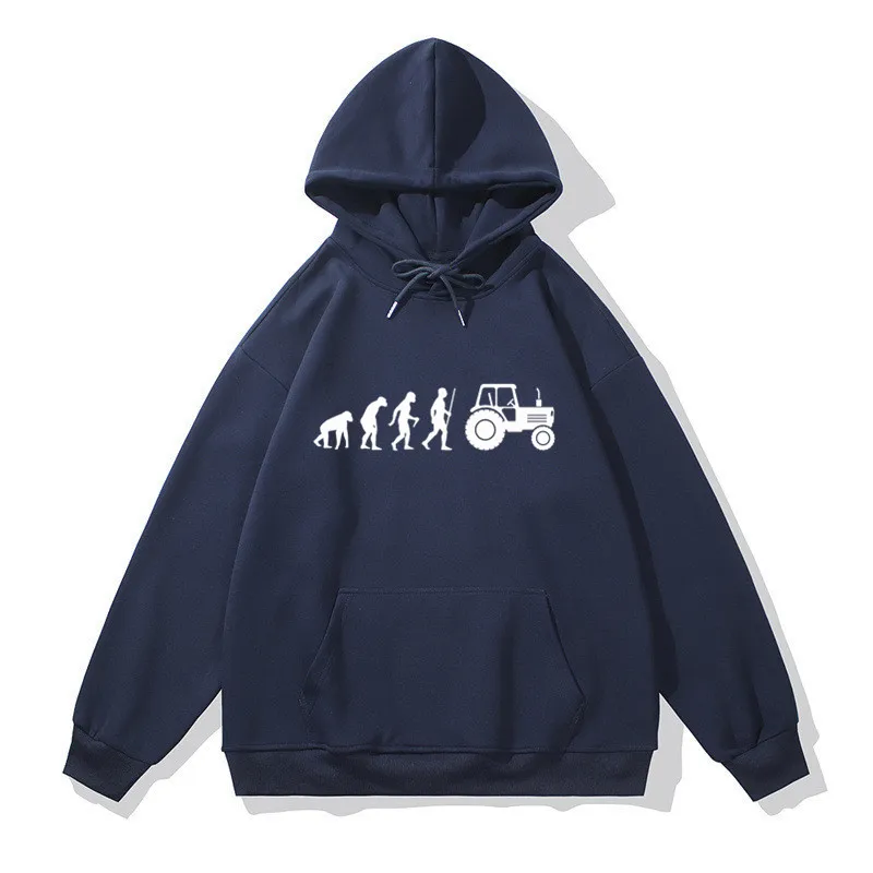 Farmer Evolution Harajuku Casual Men Women Cotton Hoodies Sweatshirts Streetwear