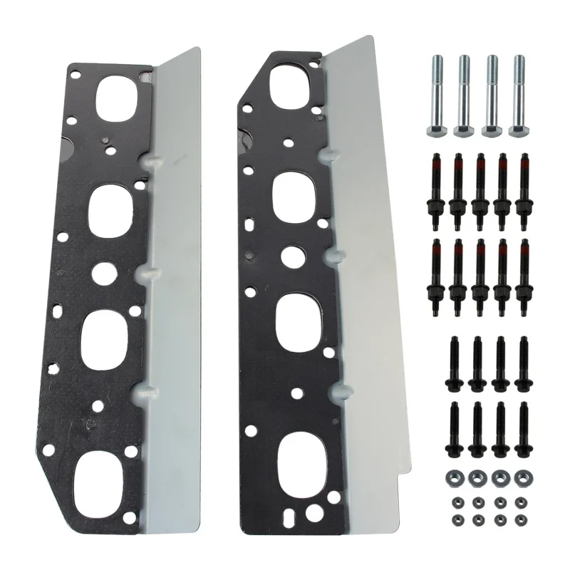 Compatible with 5.7L HEMI V8 Engine 57073 Silver Car Exhaust Manifold Hardware & Gasket Kit Chrysler Dodge Jeep Ram vehicles