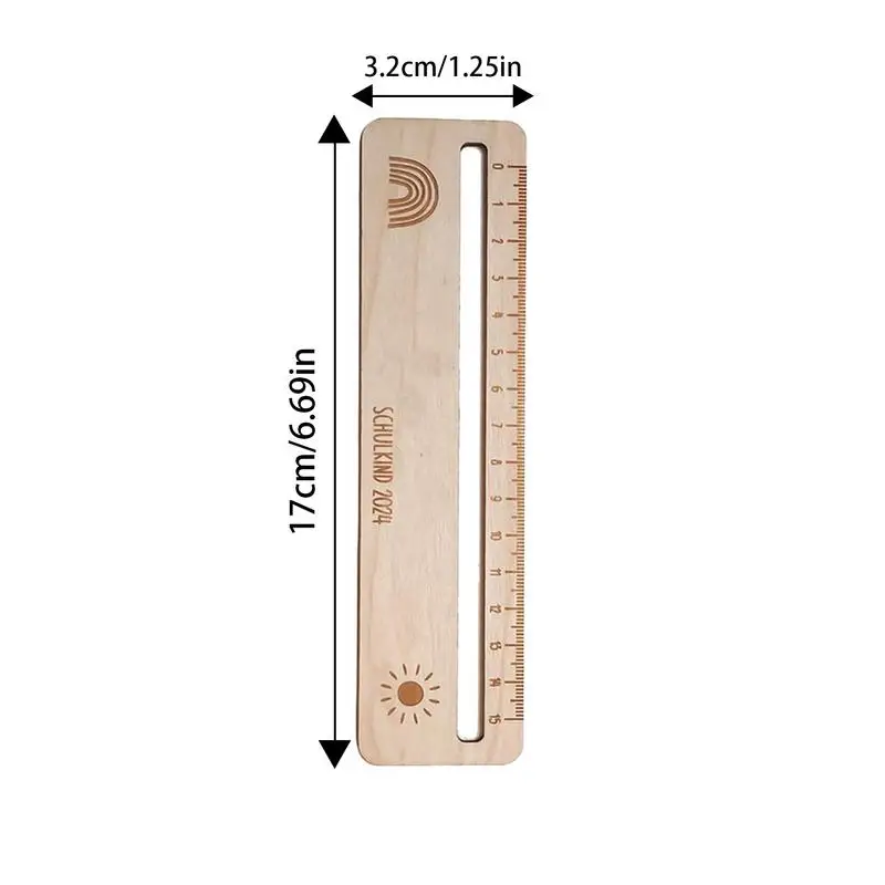 Wood Measuring Ruler Wooden School Measure Wooden Plant Rulers Wooden School Rulers Reading Ruler Classroom Tool For Kids