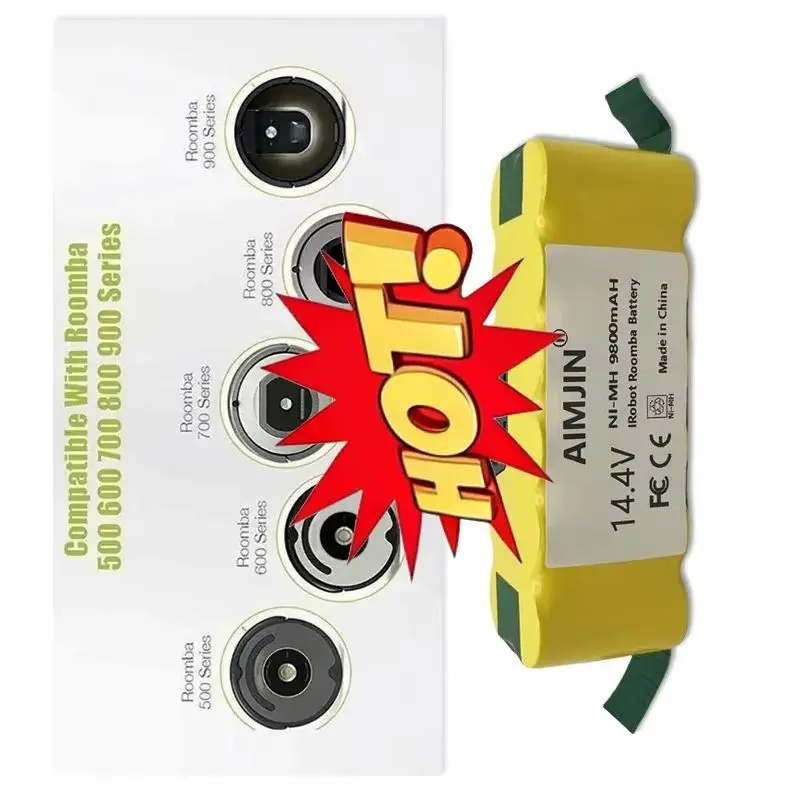 🔧🎈14.4V 9800mAh Ni-MH Rechargeable Vacuum Cleaner Battery Compatible With IRobot Roomba 500 Series 600 Series 700 Series 800 S