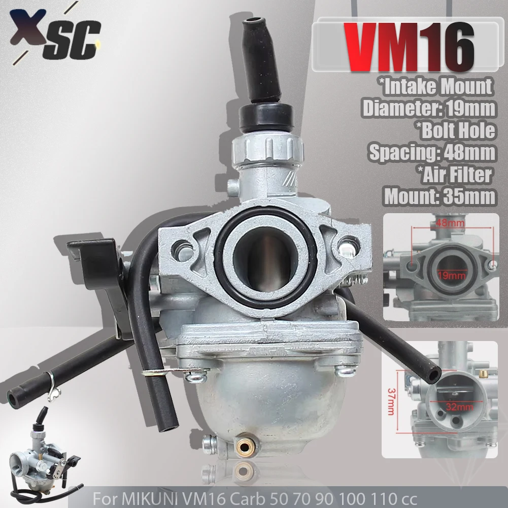 

Карбюратор VM 16 VM16 19 мм для MIKUNI 50, 70, 90, 100, куб. См, внедорожник для питбайка, квадроцикла, багги, карт, обезьяны, мотоцикла, мотоцикла, КАРБЮРАТОР