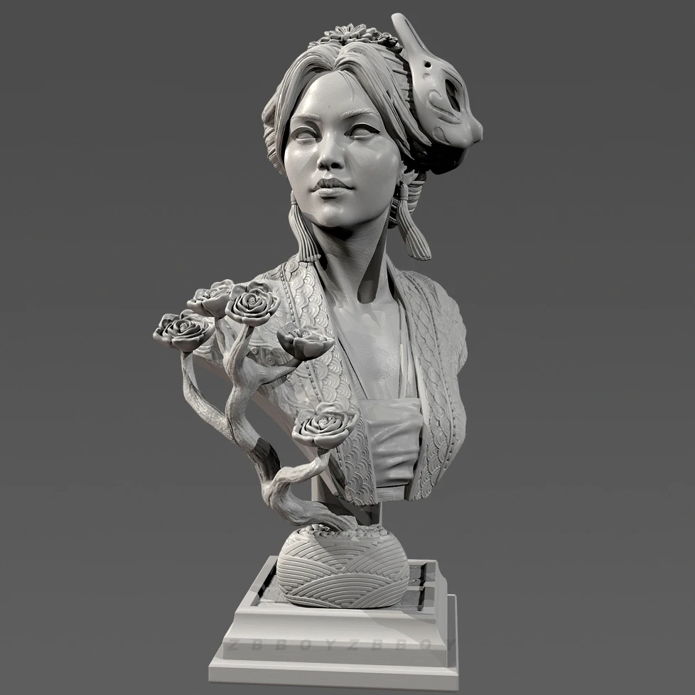 

Overall heights 70mm 90mm Resin bust model kits figure colorless and self-assembled （3D Printing ）TD-7590/3D