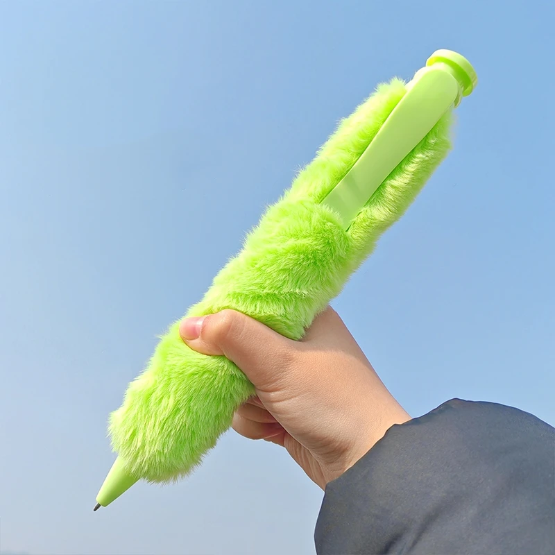 

1pcs Jumbo Fluffy Roller Ball Pen 1.0mm Ballpoint Black Color Ink for Writing Office School A3006