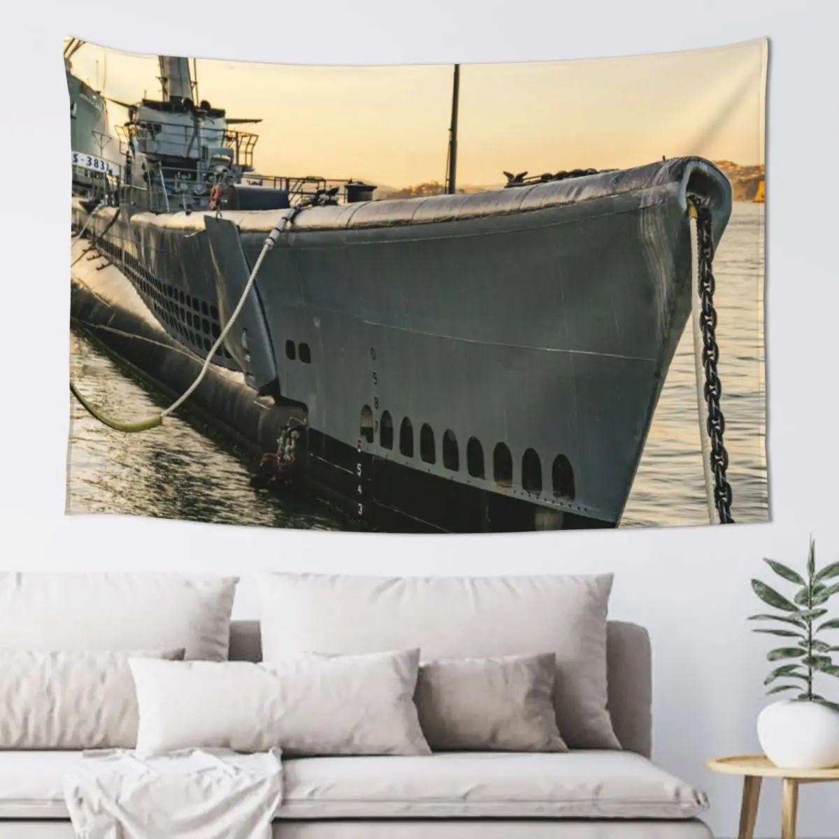 

USS Pampanito Tapestry Room Ornaments Wall Decorations Room Decoration Aesthetic Outdoor Decoration Tapestry