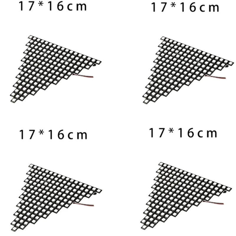 Modułu LED ekran matrycowy z trójkątnym ekranem WS2812B cyfrowa elastyczna, indywidualnie adresowalna kontrola Panel oświetleniowy Sp801e