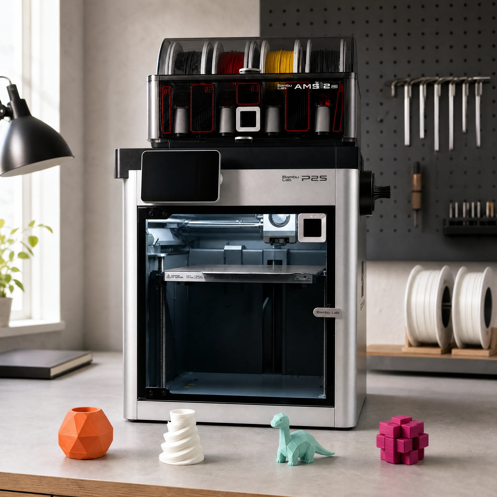 For Bambu Lab P2S Combo Automatic New PLA Fast Print Speed 500mm/s Desktop Closed Core FDM Multicolor High-speed 3D Printer