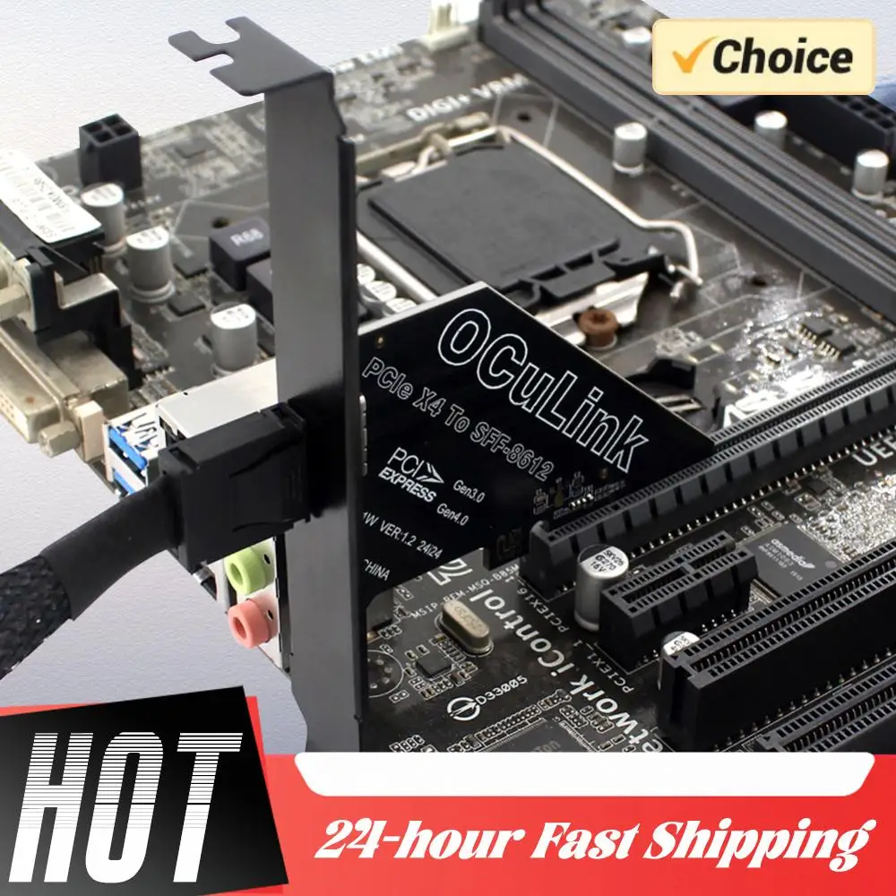 

1 шт. адаптер PCIe для SFF 8611 и 8612, карта-адаптер PCIe X4/X1 SSD для U.2 OCUlink SFF-8612, поддержка PCIe 4.0 для ОС/Windows/Linux