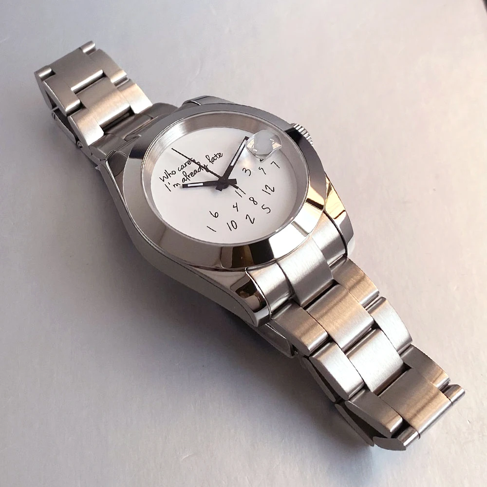 36mm/39mm Mechanical Watch Japan Miyota 8215/Asia 2824 men Watches white dial black Text Dial Sapphire Glass 10ATM 2025