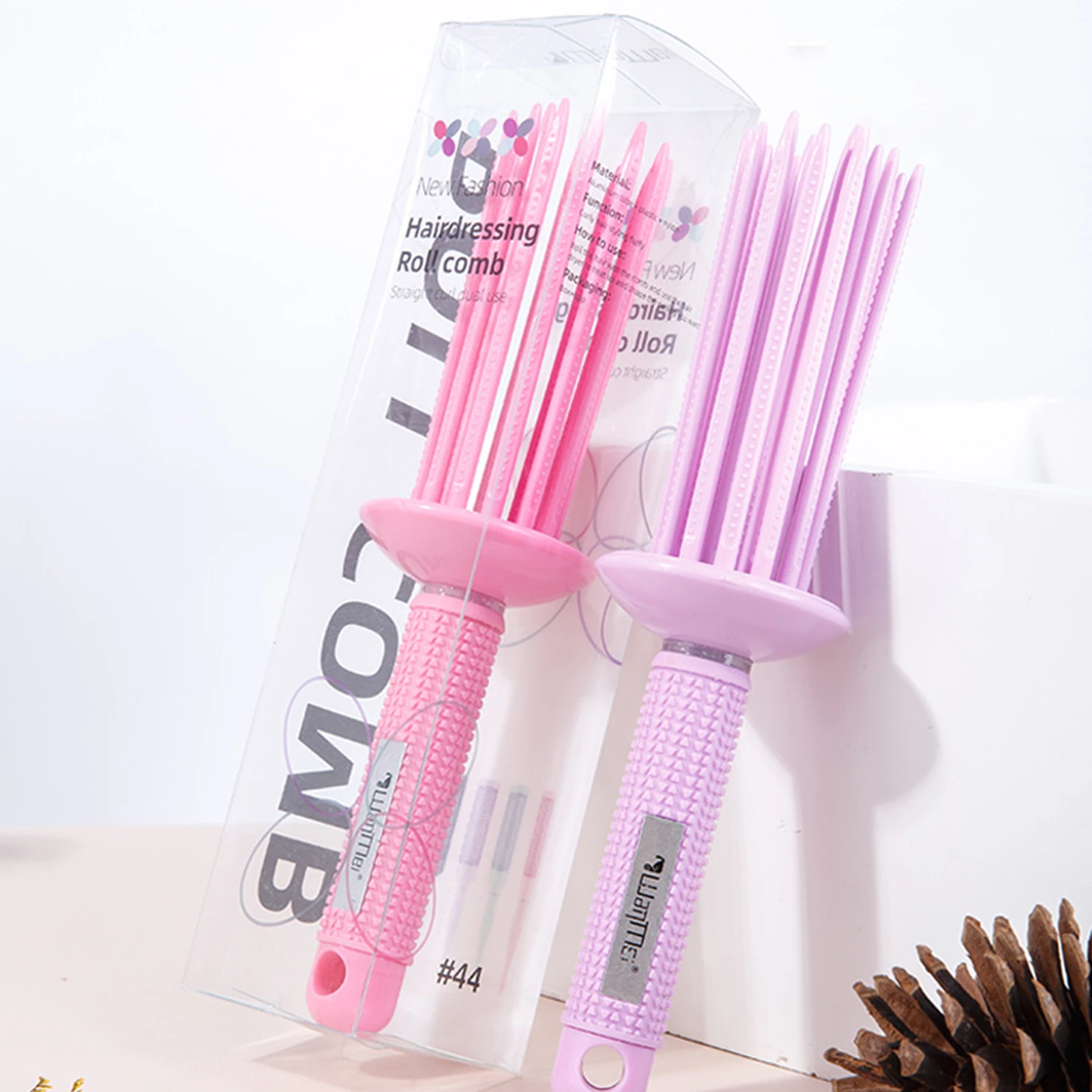 مشط تصفيف الشعر في صالونات التجميل، مشط شعر مجعد رقيق للرجال والنساء، إكسسوارات شعر على شكل جمجمة عالية، أمشاط تصفيف الشعر
