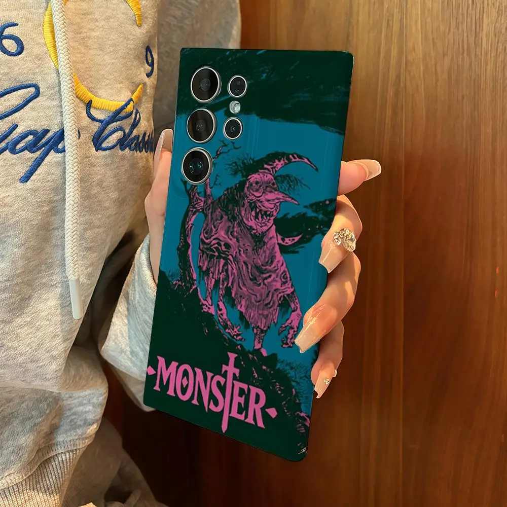 Naoki Urasawa S Monster حافظة لهاتف سامسونج S25 Shell Galaxy S24Ultra 23plus S22 21 A56 36 غطاء صلب لامع