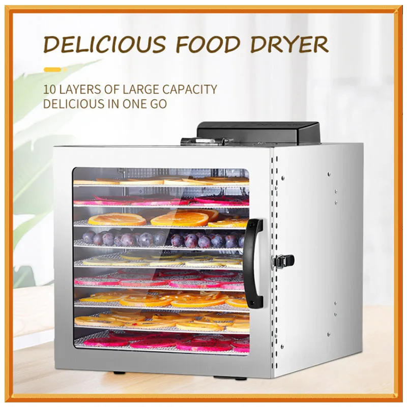 Séchoir de déshydratation des aliments et des fruits, grande capacité, cadre de séchage à faible bruit