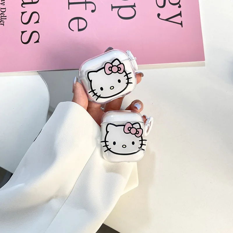 

Hello Kitty For Airpods Pro 2 Case,Transparent Cute Protective Earphone TPU Cover For Airpods Pro/Airpods 1/2/3 Case Funda Girls