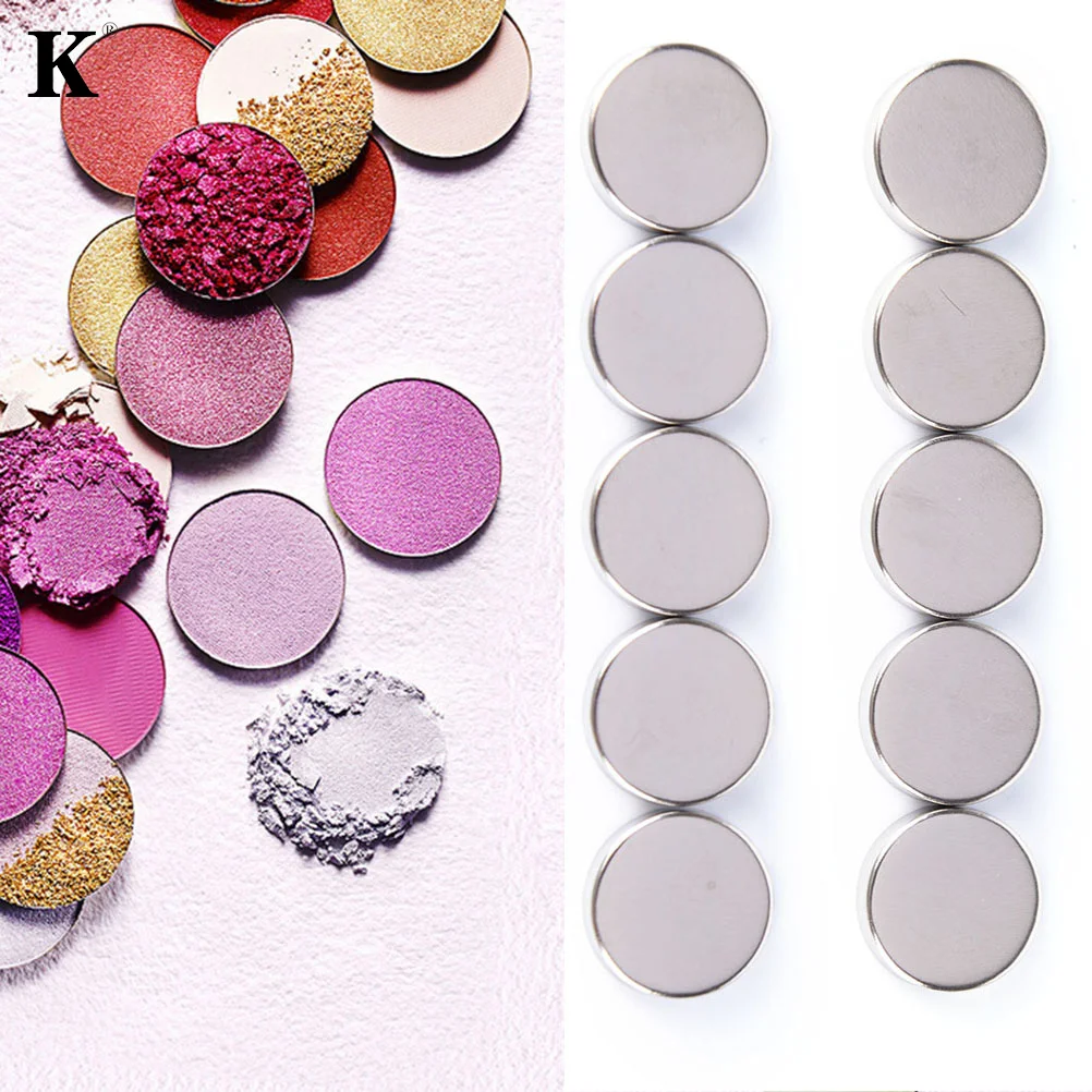 10pcs 20mm DIY Eye Shadow Container Pans Makeup Cosmetic Empty Aluminum Palette Cases Pans For Eyeshadow Makeup Tool