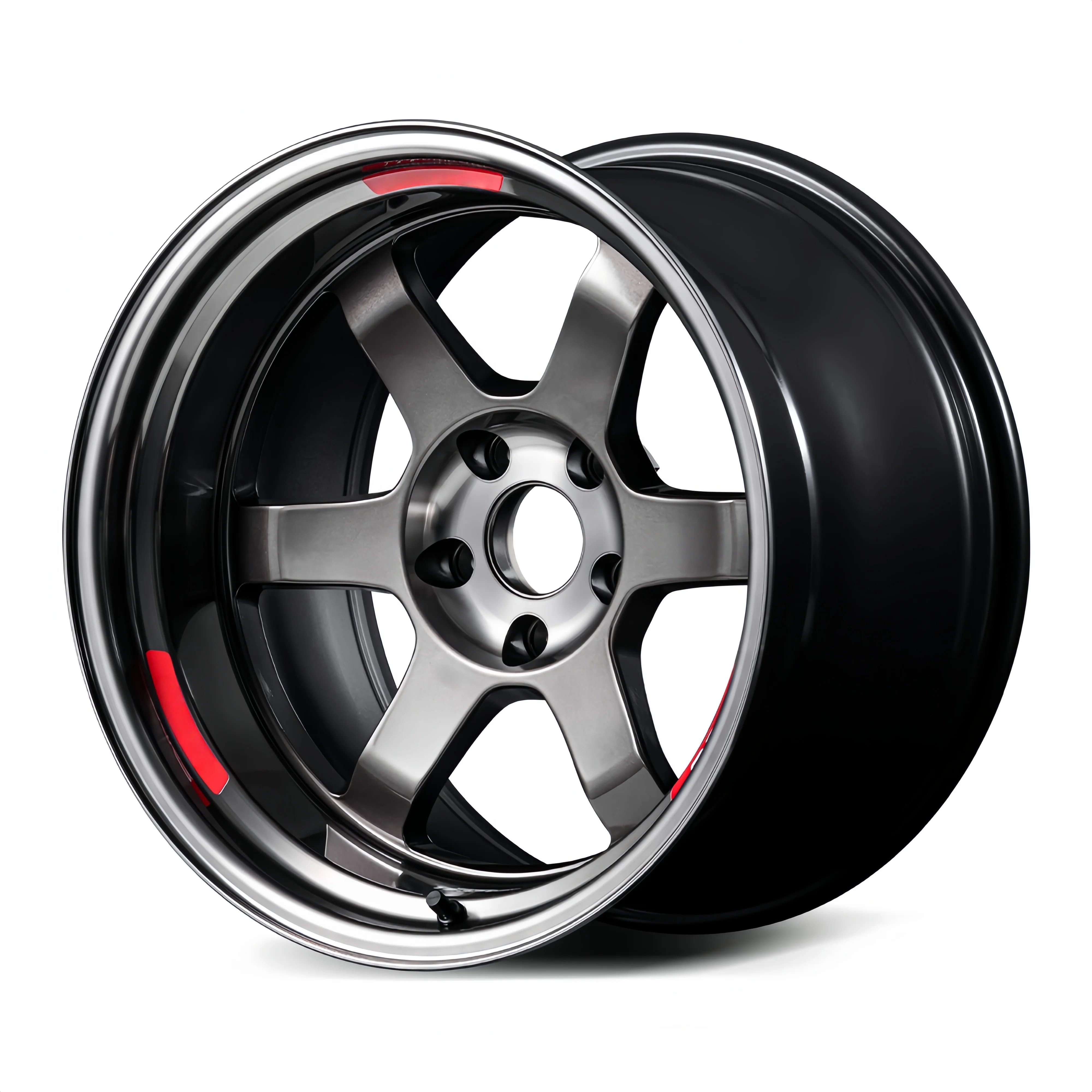 Custom 2-Piece Forged TE37 Wheels 17-24 Inch Deep Lip 5x114.3 5x120 Fit for F30 G20 F32 G22 M3 M4 350Z 370Z - view 2