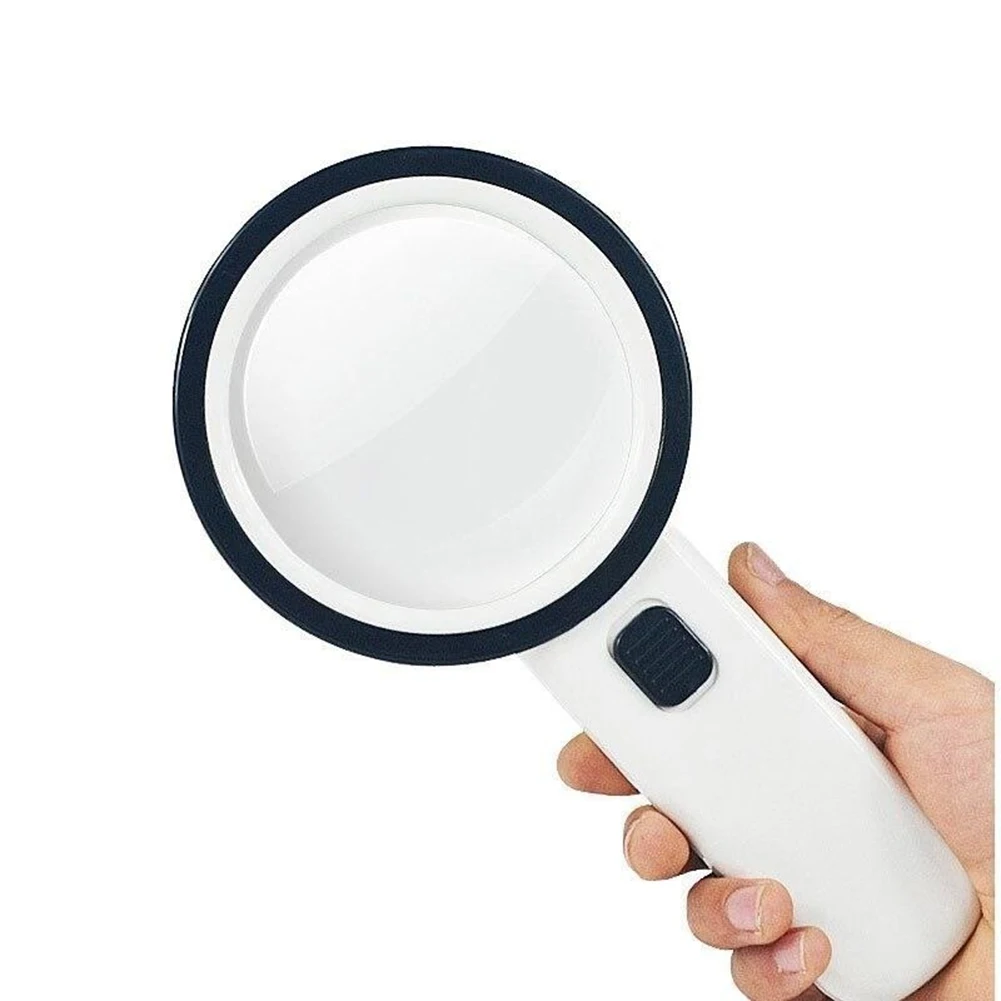 30X Magnifying Glass with LED Light Handheld Lighted Magnifier for Close Work Reading Inspection  Jewelry Lighted Magnifier