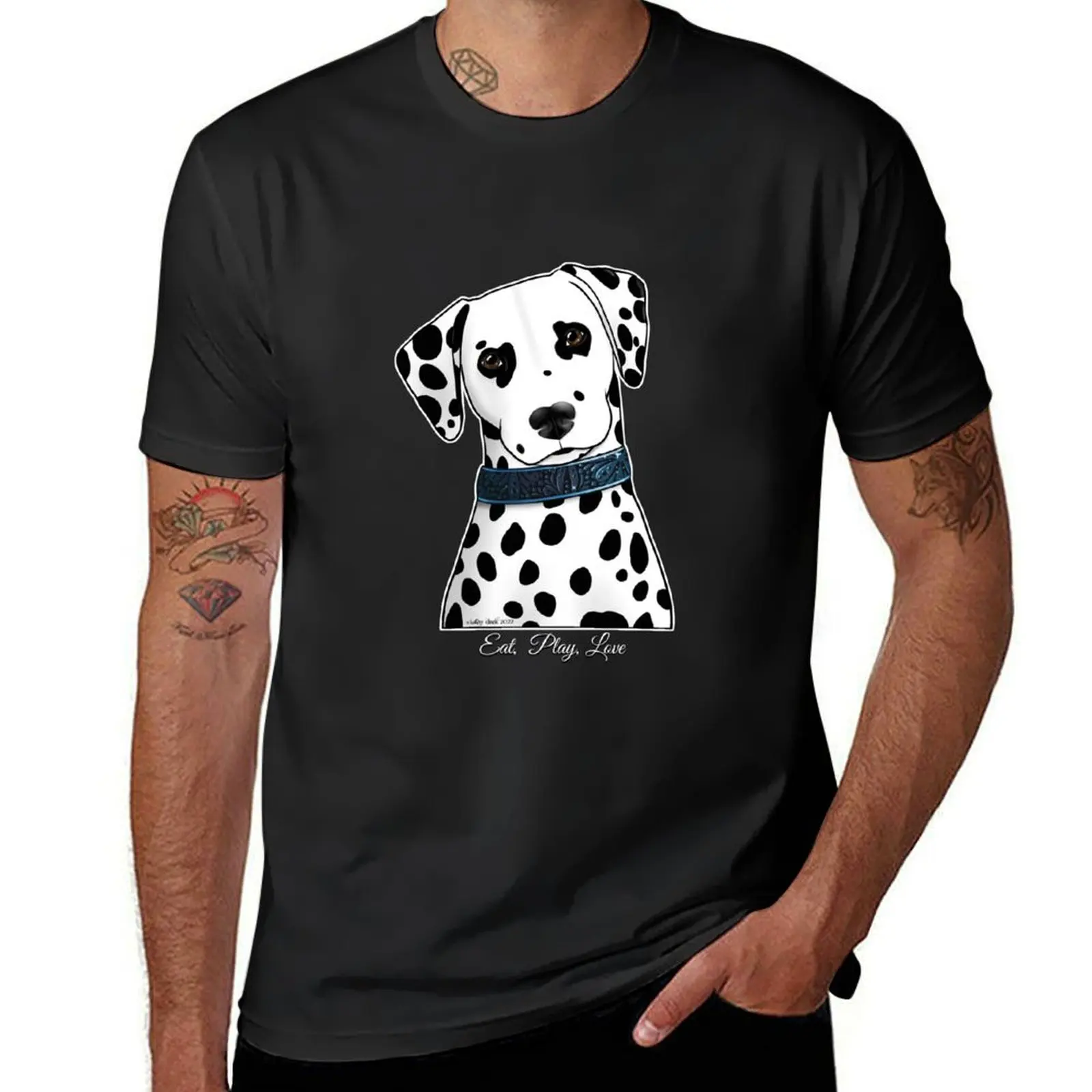 

Dalmatian Eat, Play, Love T-Shirt sublime blacks funnys plain white t shirts men