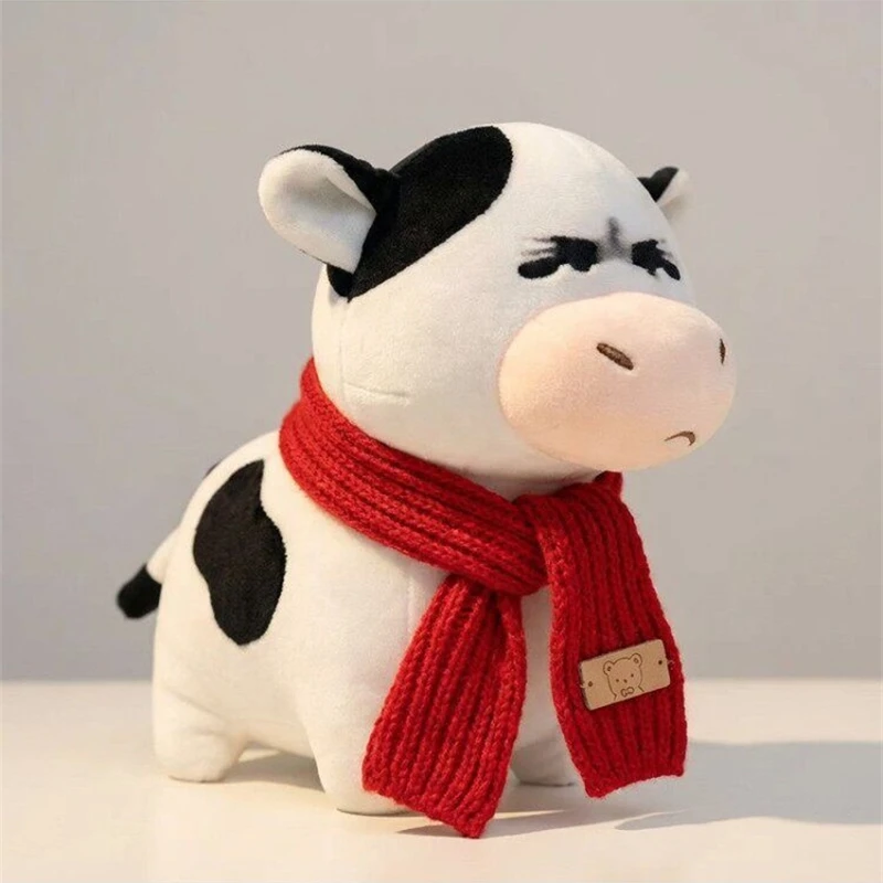 2026 Trending Grass Cow Meme Plush Toy Abstract Ugly Cute Cow Stuffed Animal Funny Doll Birthday Gift for Boys Girls Friends