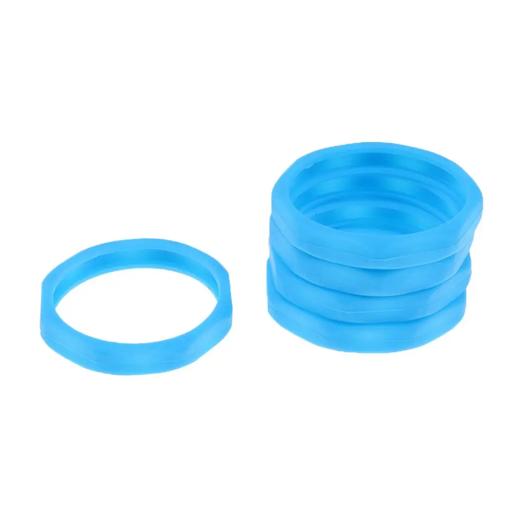 5pcs Microphone Slip Anti-Rolling Protection Ring Mic Silicone Ring  Black