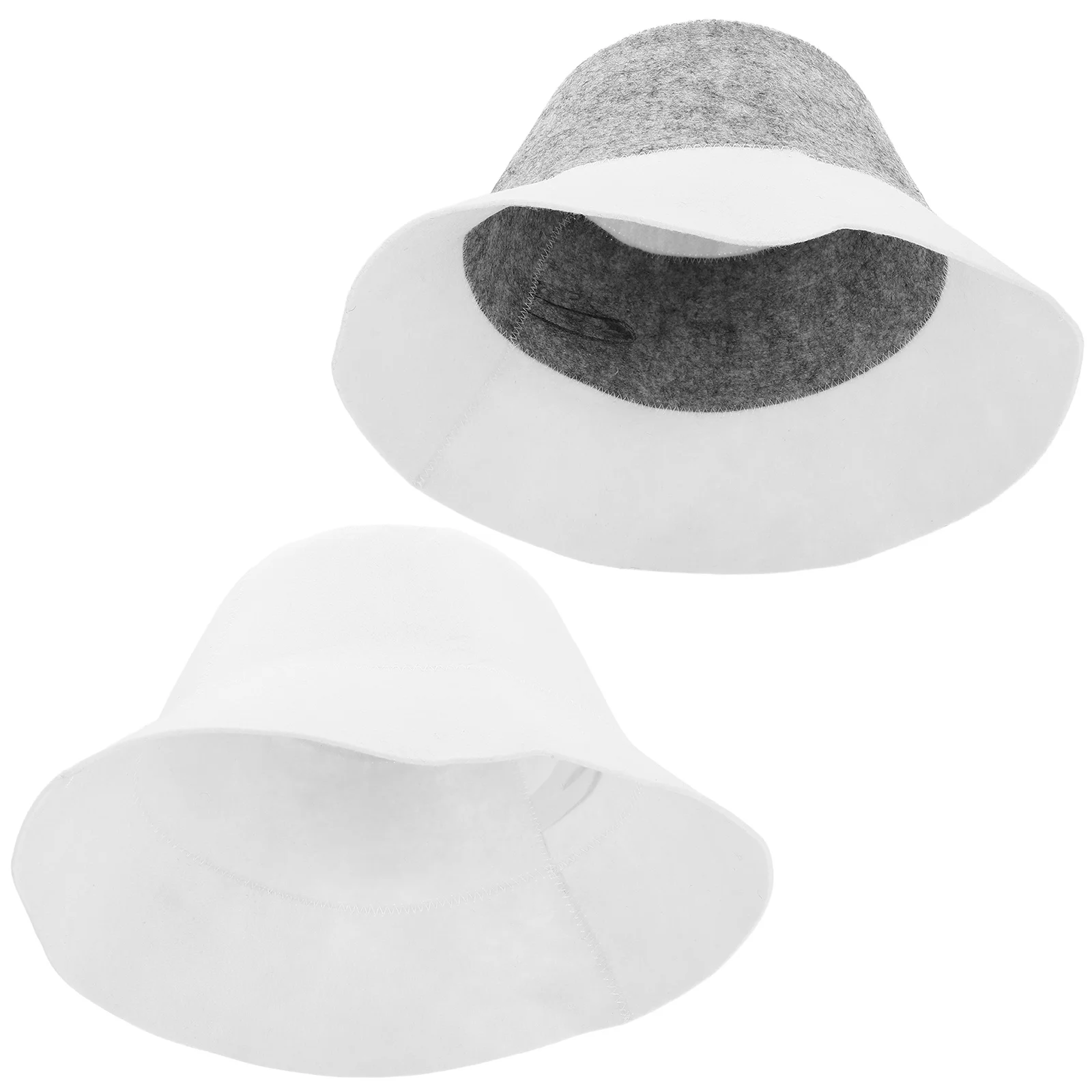 

2Pcs Felt Sauna Cap Insulated Russian Banya Hat Hair Wrap Heat Resistant Breathable Sauna Hat for Spa Steam Room Hair Protection