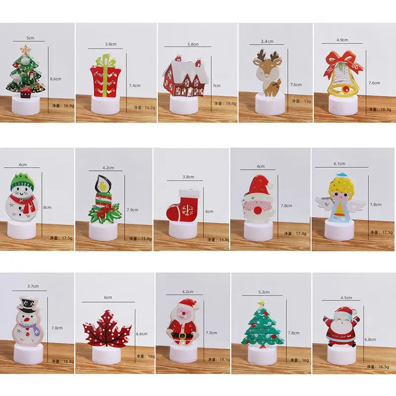 LED Candle Light Christmas Decoration Home Gifts Christmas Tree Santa Claus Snowman Candle Light Toy Kids Favor Xmas Gift 2023