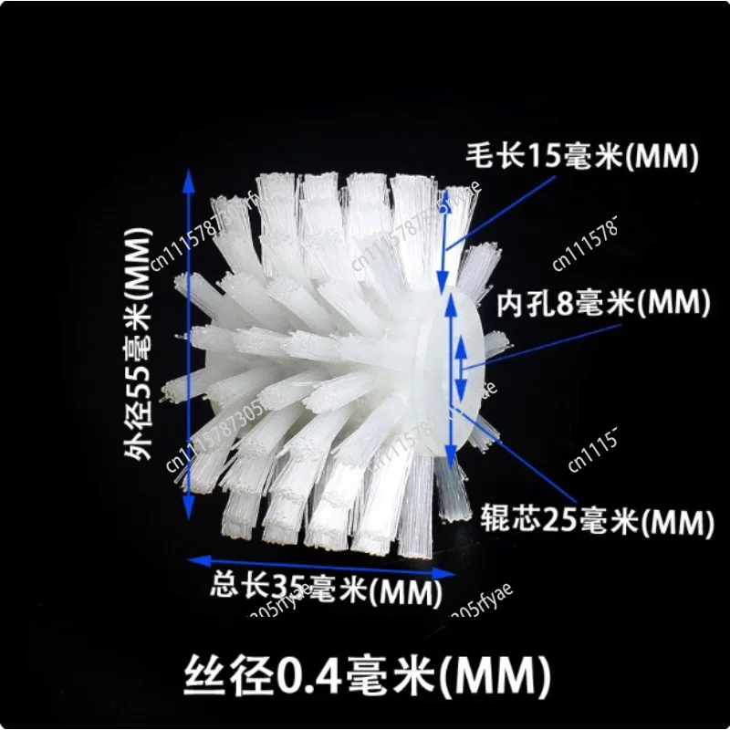 Industrial Brush Roller Nylon Dust Removal Hollow Design Cylindrical Brush Wheel Cleaning Machine Parts