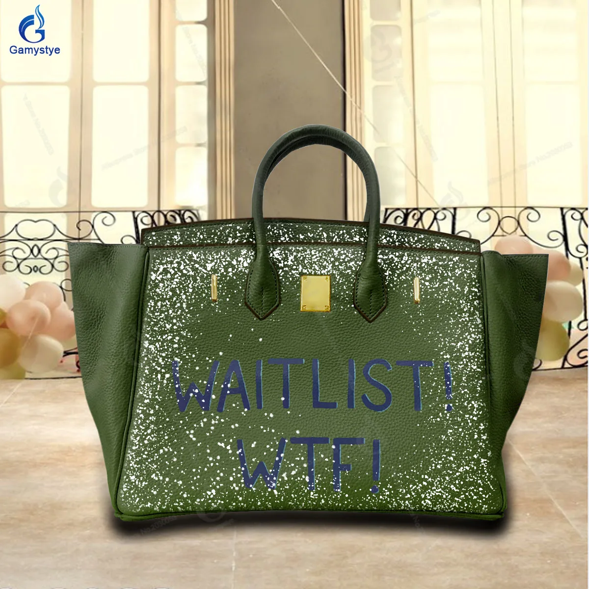 Printed Customize Art English WTF Bags Women Bag Designer Crossbody Handbag Female Messenger Totes Really Leather Cowhide Travel