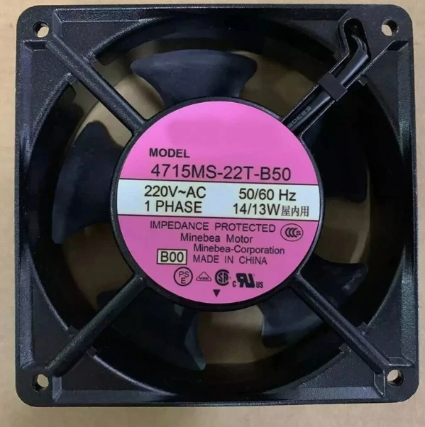 

Brand New Original 4715MS-22T-B50 120*120*38 220V cooling fan One year warranty Fast delivery
