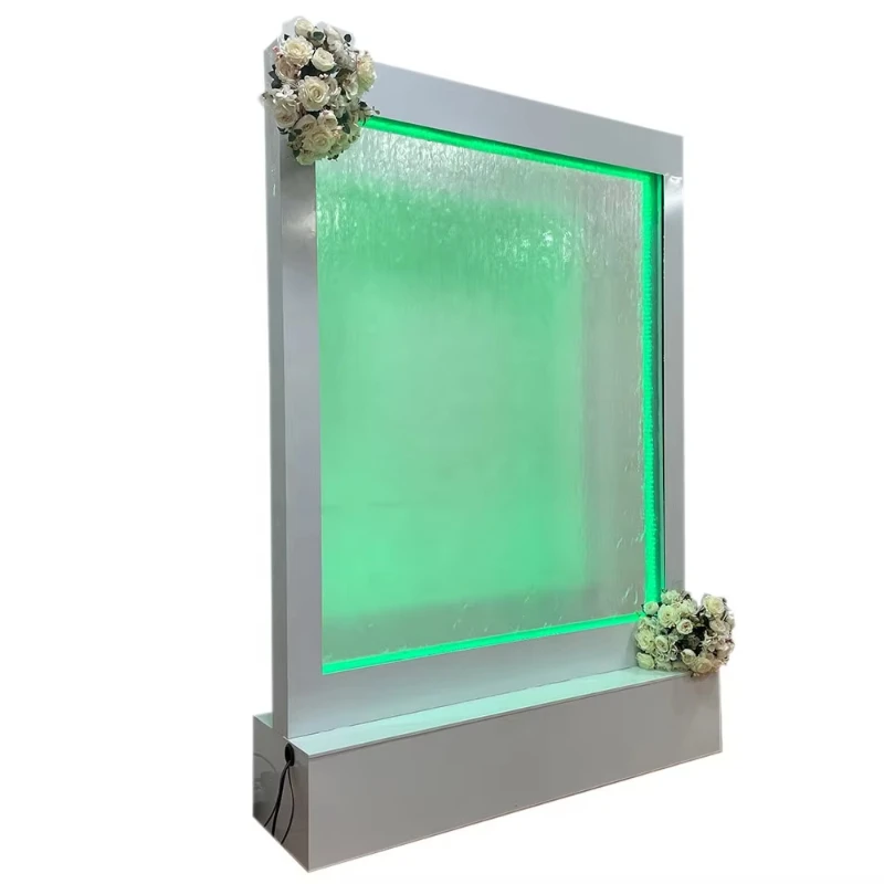 Tempered glass water characteristic wall wedding decoration waterfall background wall