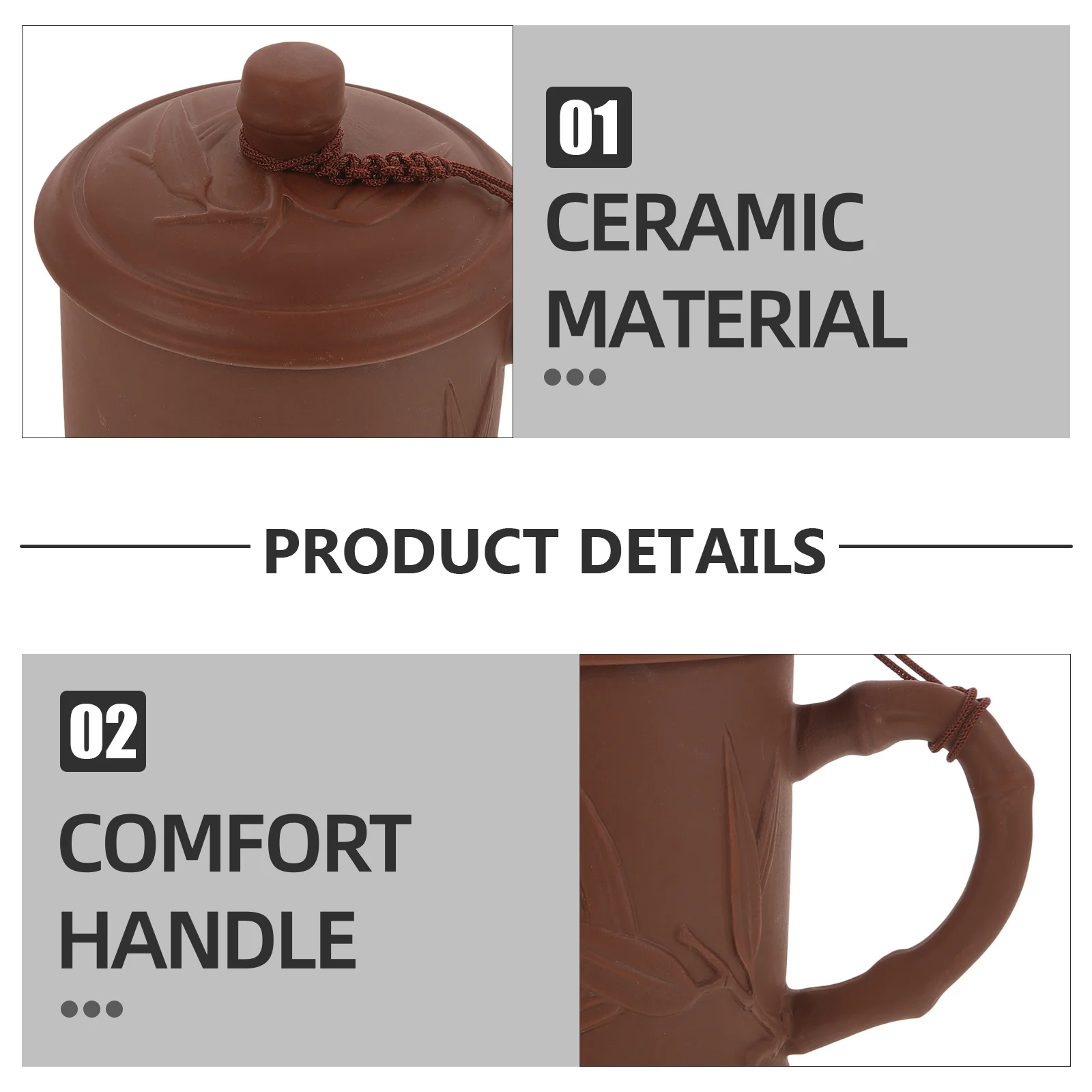 

Фиолетовая глиняная чашка для чая в китайском стиле, классическая форма, керамическая чайная кружка с ручкой и крышкой для домашнего ресторана, глиняные чашки для питья