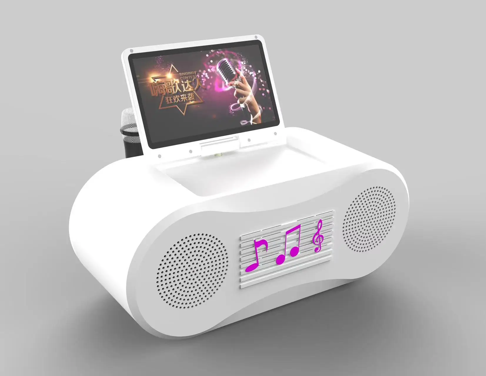 Portable Mini Handheld Wireless Karaoke Speaker With 6T Audio Player And Microphone Outdoor Karaoke Mic Play