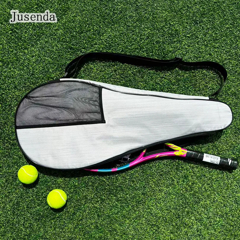 Funda para raqueta de tenis, bolsa cruzada deportiva impermeable, funda para raqueta de tenis de gran capacidad con correa ajustable, puede contener 2 piezas