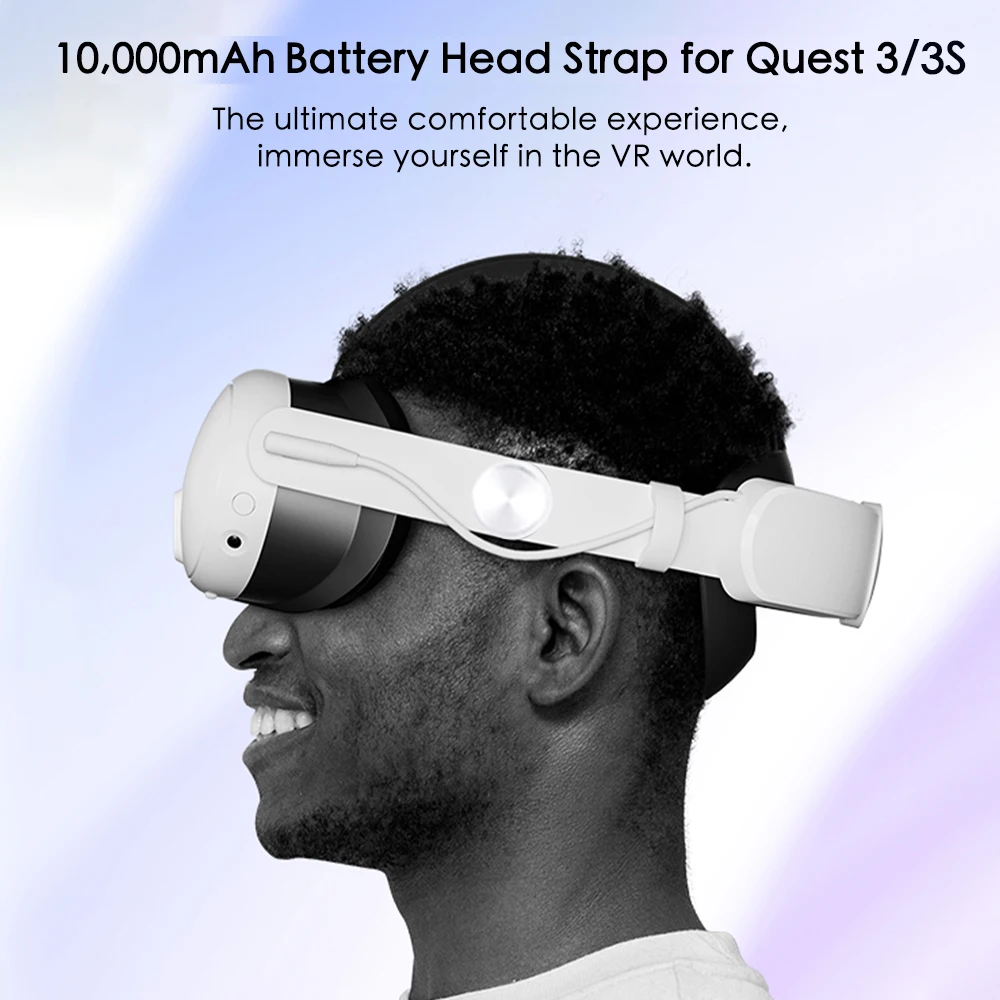 10000 mAh Batterie Kopfband Für Meta Quest 3/3S Elite Strap Ersatz 18 W Schnelle Lade Einstellbar komfortable VR Zubehör – Detail 1