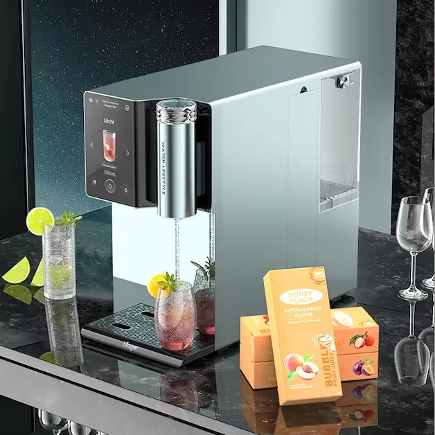 Freely Mix Various Flavors Of Sparkling RO Water Dispenser For Home With Fruit Flavor