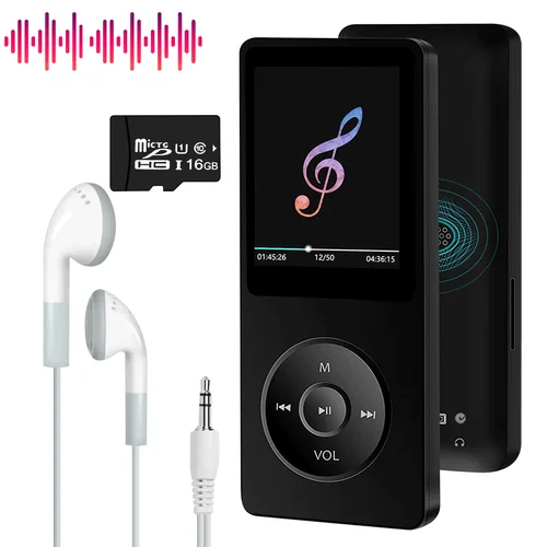 Reproductor de MP3 portátil con Bluetooth, altavoces de música HIFI, medios MP4, grabadora de Radio FM, carga USB, bolsillo, deportes, correr, reproducción de música