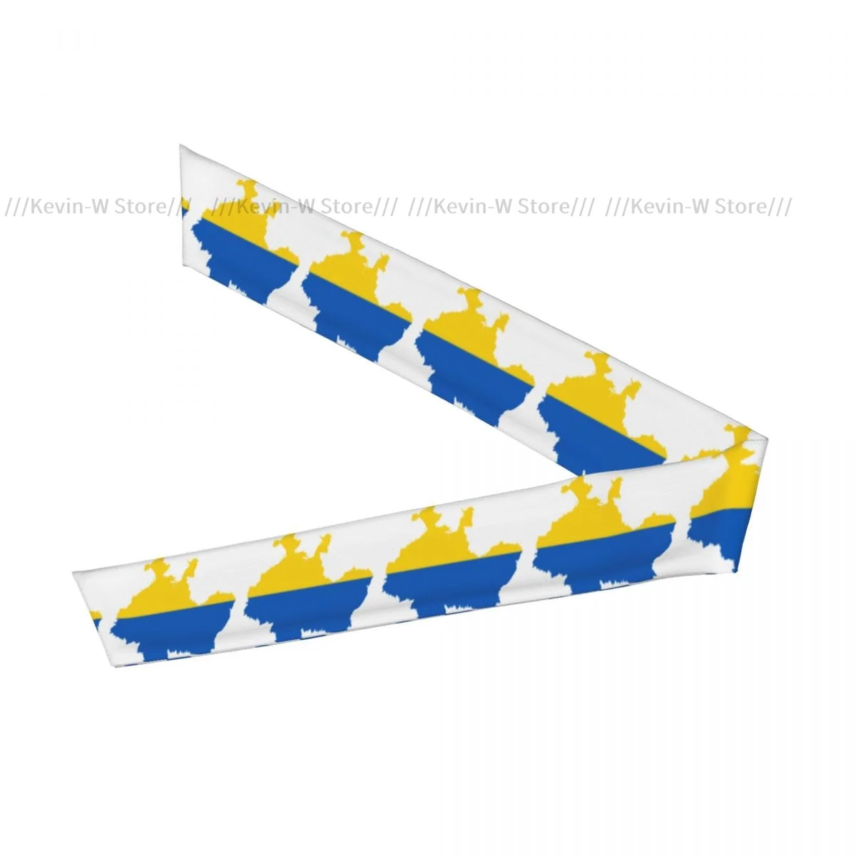 Sports Headband Head Tie Ukraine Flag Map Bandana Sweatbands Yoga Tennis Headwrap for adult