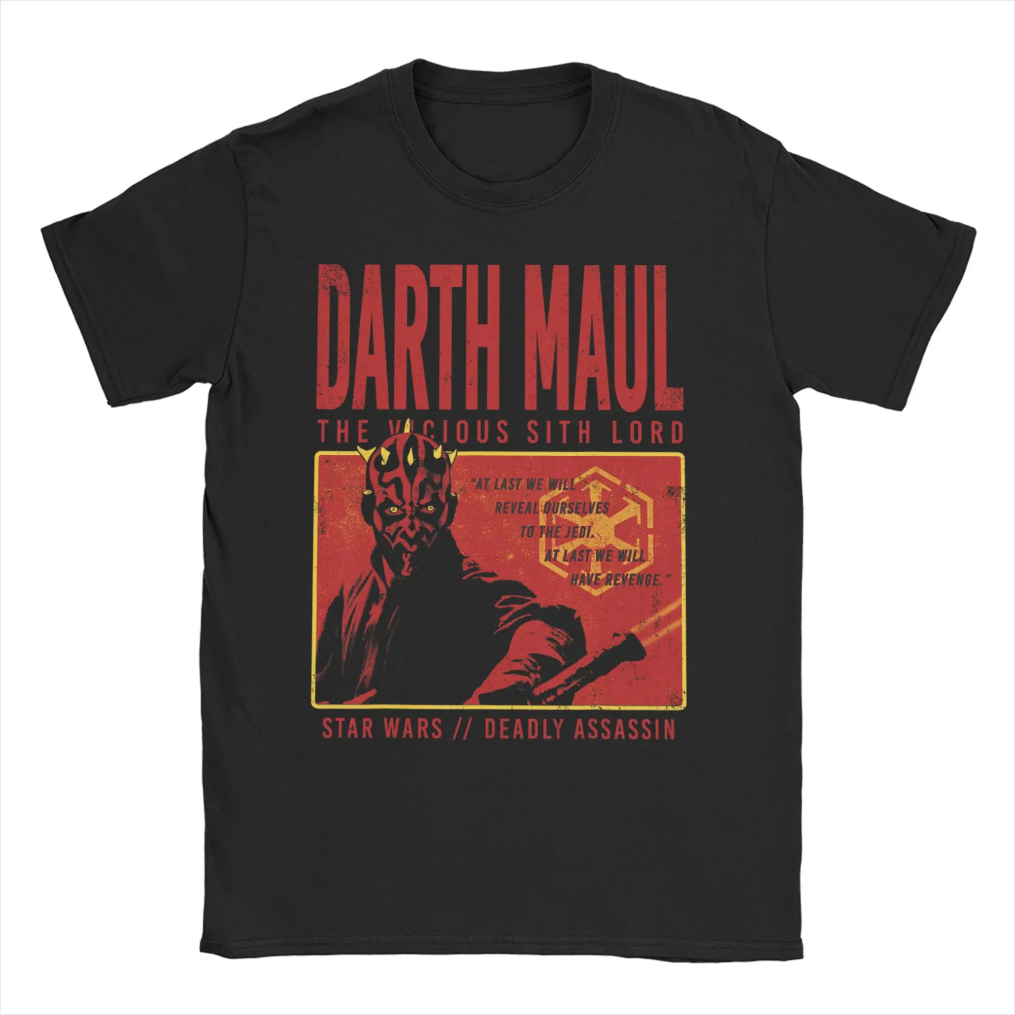 Halloween Darth Maul The Vicious Sith Lord  Men Women T Shirts Funny Tee Shirt Round Neck T-Shirt 100% Cotton Gift Idea Clothing